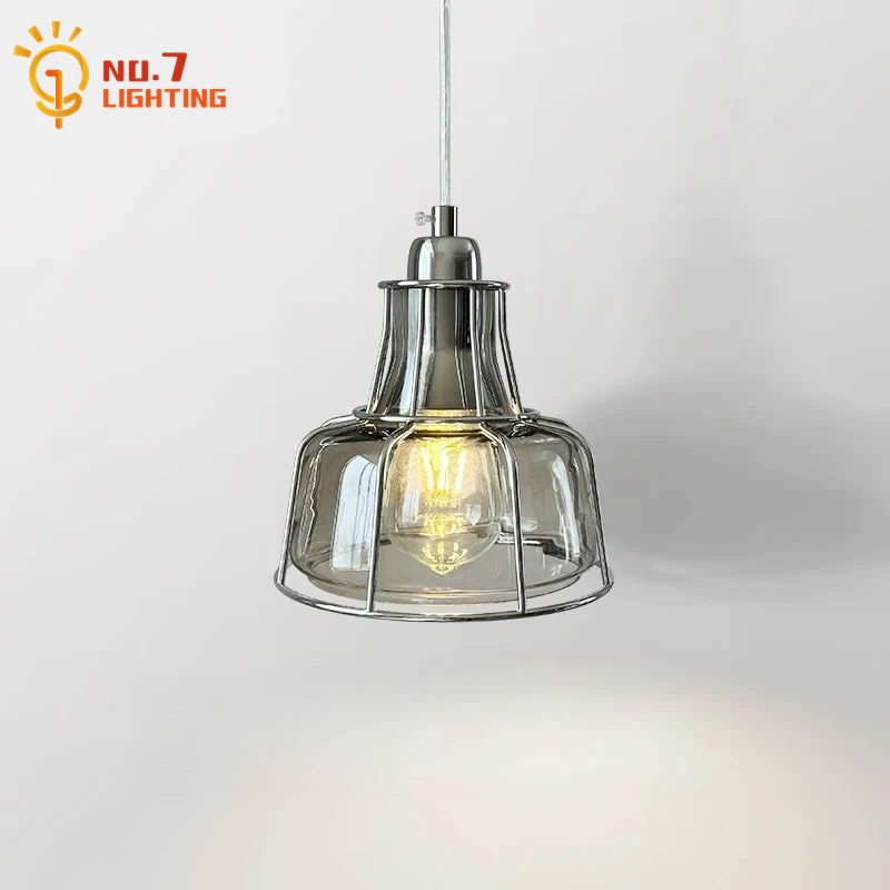 Bauhaus Retro Industrial Pendant Lights LED E27 Atmosphere Smoke Gray Glass Hanging Lamp Restaurant Shop Homestay Bedside Study
Bauhaus Retro Industrial Pendant Lights LED E27 Atmosphere Smoke Gray Glass Hanging Lamp Restaurant Shop Homestay Bedside Study