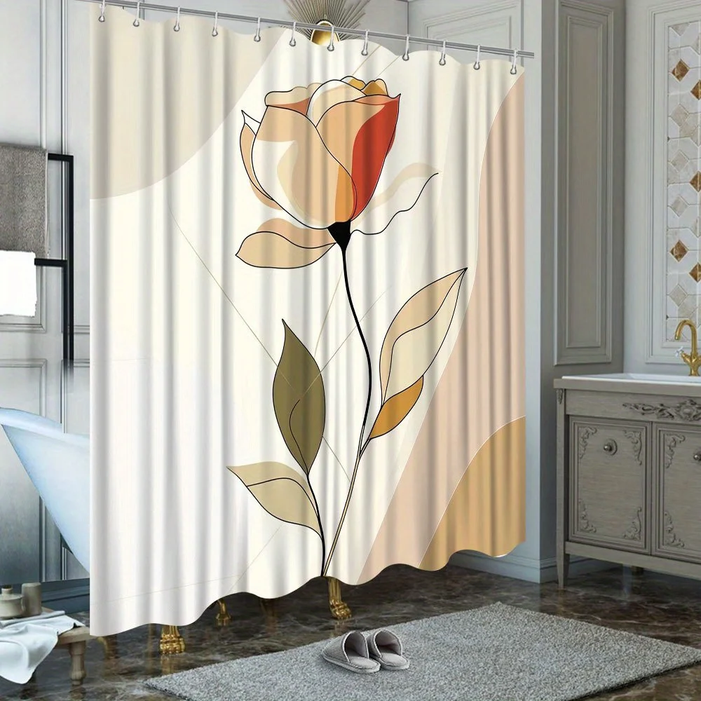 Abstract Line Art Rose Illustration Shower Curtain 1pc with 12 Hooks for Bathroom Home Decor Polyester 70.8x70.8 Inch
Abstract Line Art Rose Illustration Shower Curtain 1pc with 12 Hooks for Bathroom Home Decor Polyester 70.8x70.8 Inch