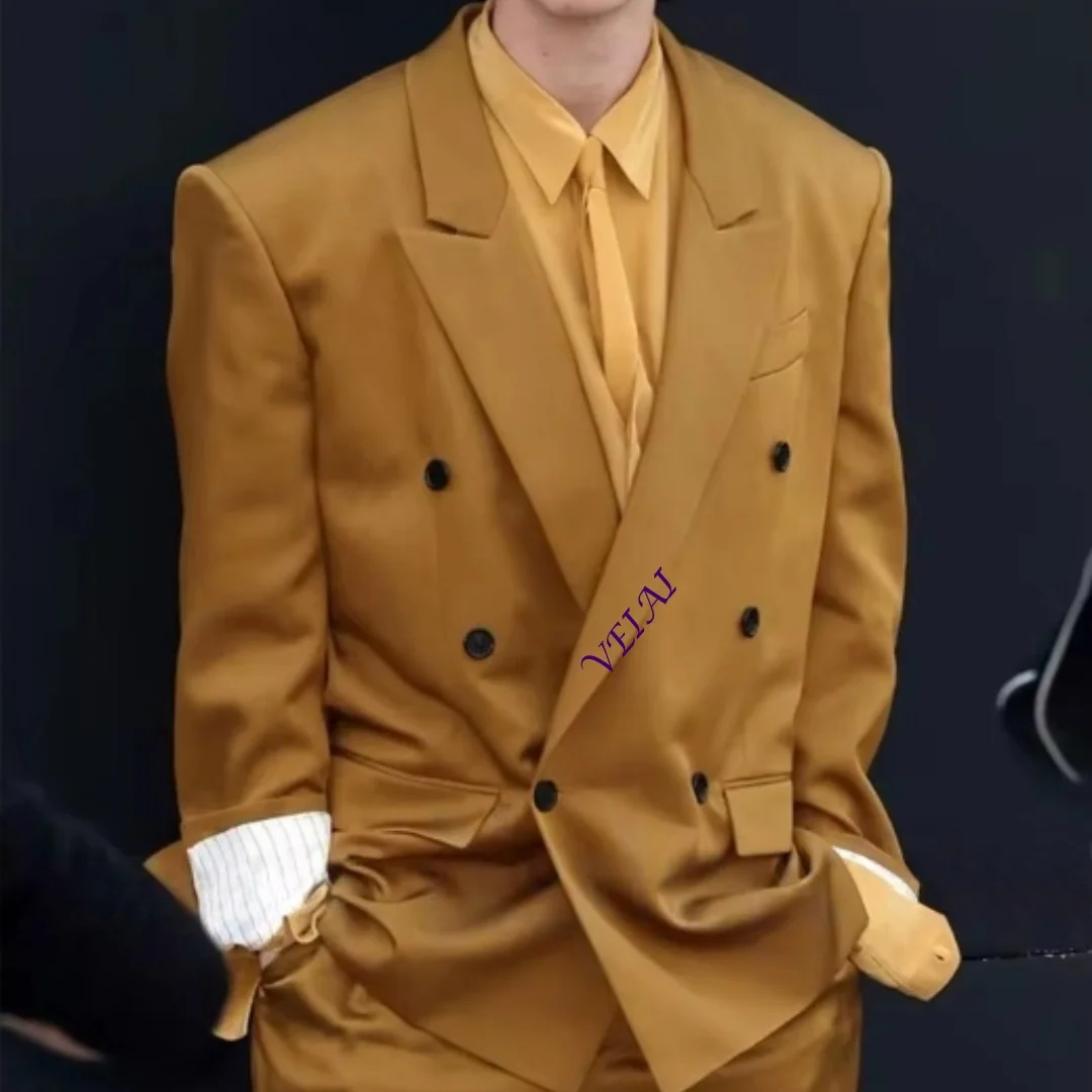 Made Men's Suits 2 Piece Elegant Double Breasted Peak Lapel Blazer Pants Outfit Loose Casual Party Prom Daily Fashion Customized
Made Men's Suits 2 Piece Elegant Double Breasted Peak Lapel Blazer Pants Outfit Loose Casual Party Prom Daily Fashion Customized