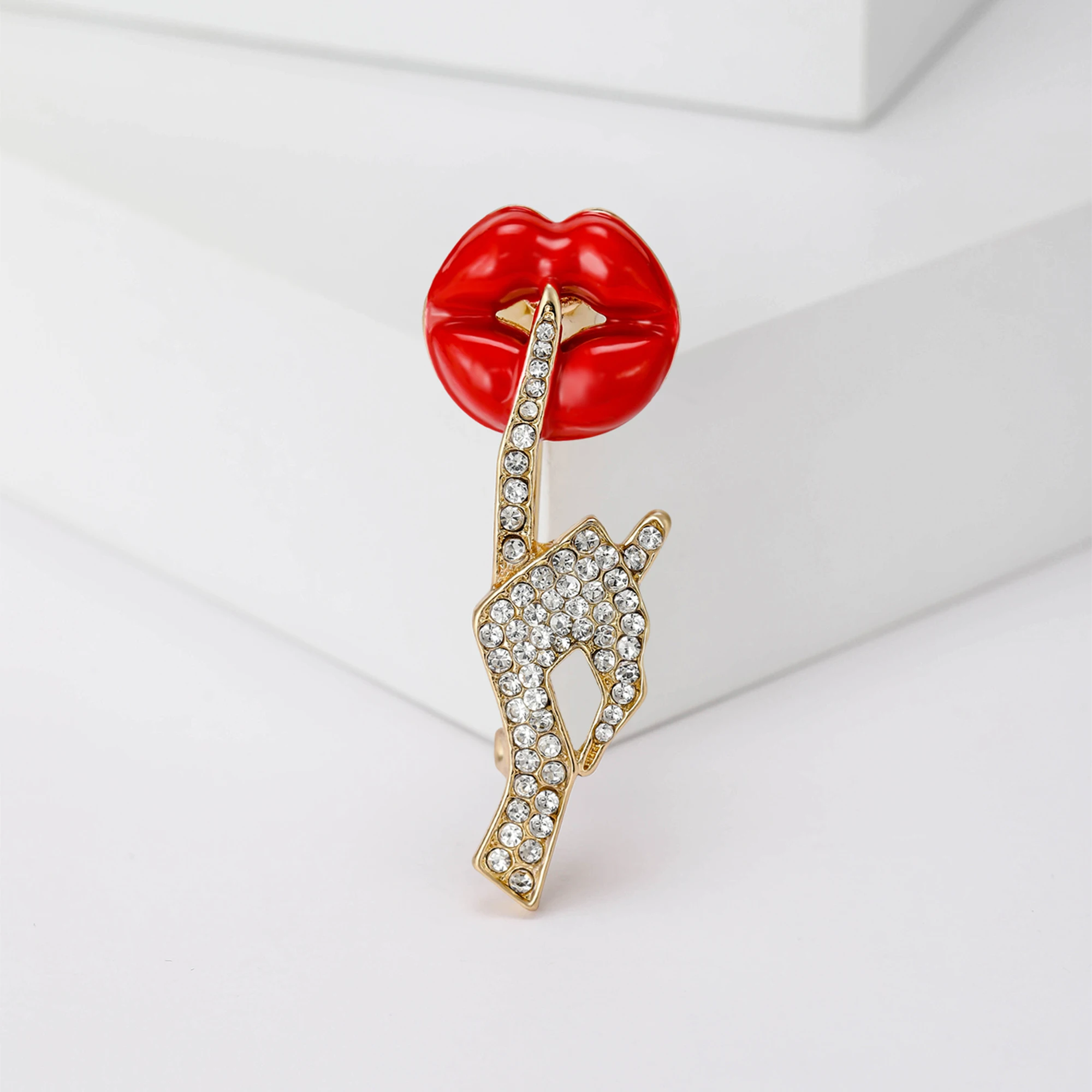 Rhinestone Gesture Brooches for Women Unisex Enamel Lips Pins Banquet Party Backpack Gifts Jewelry Accessories
Rhinestone Gesture Brooches for Women Unisex Enamel Lips Pins Banquet Party Backpack Gifts Jewelry Accessories