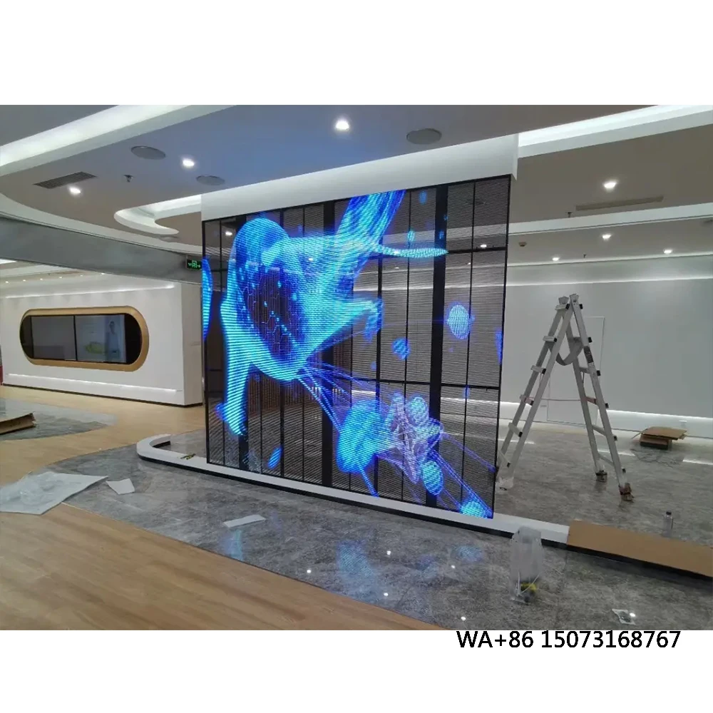 P3.91 Indoor Hologram Led Display Advertising Glass Window 3D Transparent Led Video Display High Transparency Led Display Panel
P3.91 Indoor Hologram Led Display Advertising Glass Window 3D Transparent Led Video Display High Transparency Led Display Panel