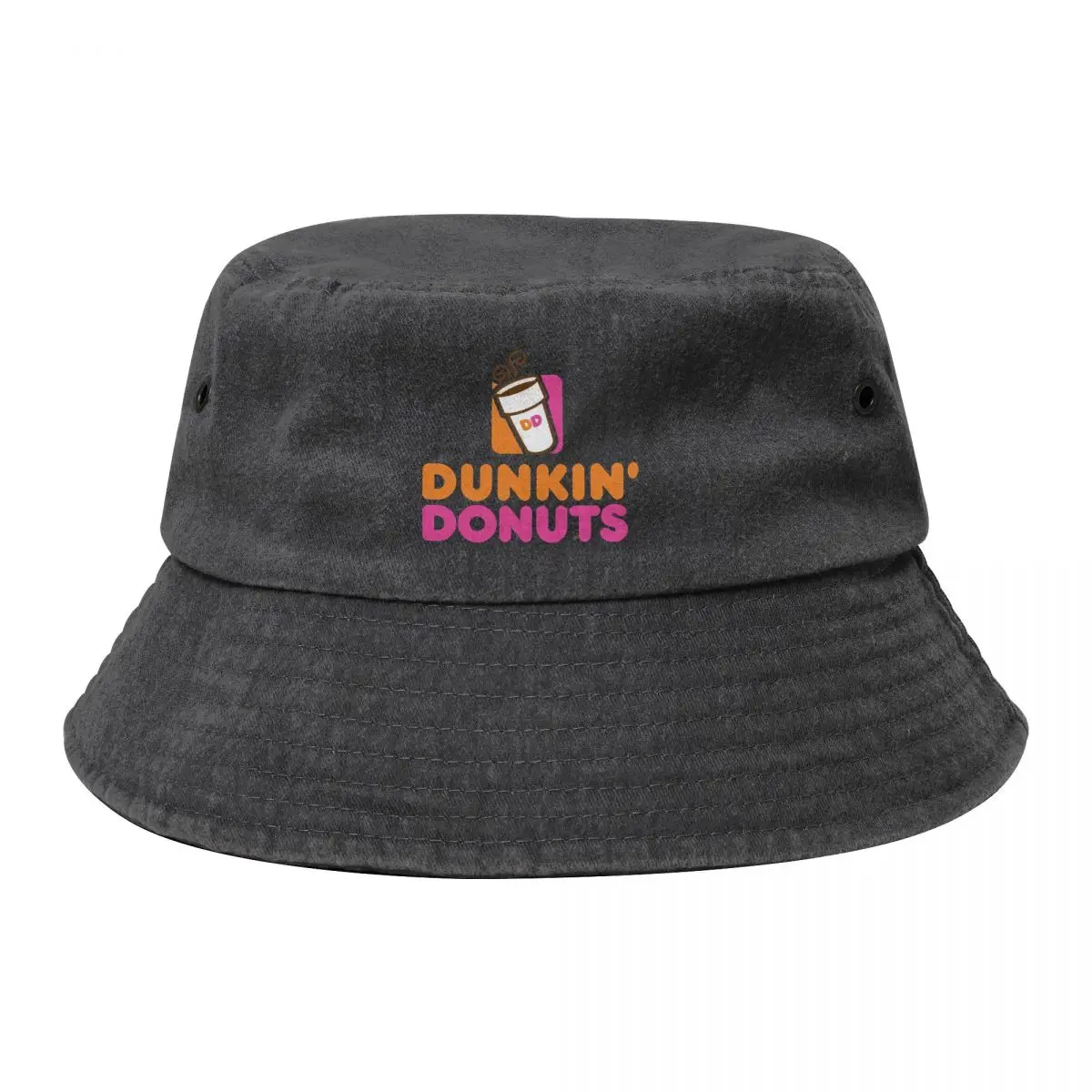 Dunkin Donut Logo Cowboy Denim Fisherman Hat With Printing 
Dunkin Donut Logo Cowboy Denim Fisherman Hat With Printing
