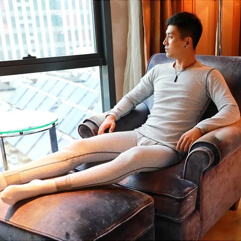 Mens Thermal Underwear Set Thickened and Velvet Fashion Home Autumn and Winter Tight Mens Pajamas
Mens Thermal Underwear Set Thickened and Velvet Fashion Home Autumn and Winter Tight Mens Pajamas