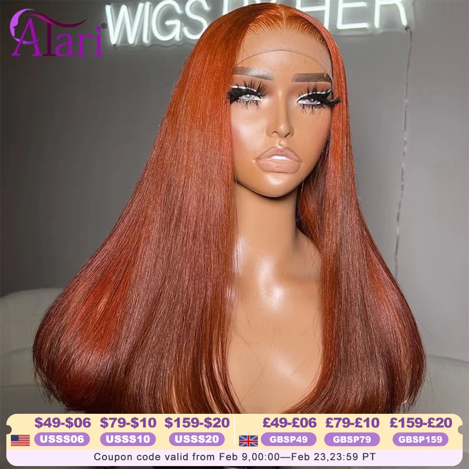 Transparent 13x4 13x6 Lace Frontal Wig Ginger Orange Straight Human Hair Wigs for Women Pre Plucked 5x5 Lace Closure Wig
Transparent 13x4 13x6 Lace Frontal Wig Ginger Orange Straight Human Hair Wigs for Women Pre Plucked 5x5 Lace Closure Wig