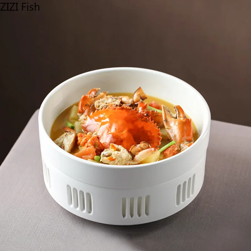 Heatable Insulation Plate White Ceramic Steak Plate Cutlery Hotel Restaurant Main Course Plate Delicious Dishes Decorative Plate
Heatable Insulation Plate White Ceramic Steak Plate Cutlery Hotel Restaurant Main Course Plate Delicious Dishes Decorative Plate