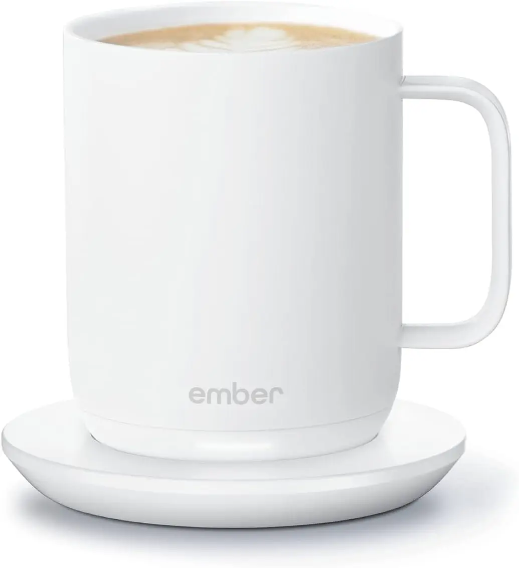 Temperature Control Smart Mug 2, 10 Oz App-Controlled Heated Coffee Mug with 80 Min Battery Life, White
Temperature Control Smart Mug 2, 10 Oz App-Controlled Heated Coffee Mug with 80 Min Battery Life, White