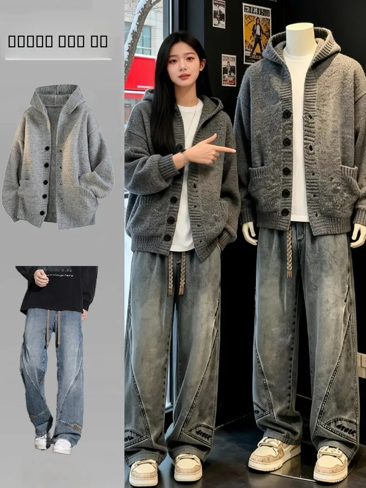 Крутой вязаный комплект с капюшоном для мальчиков: модный осенне-зимний свитер и джинсы с длинными рукавами и брюками для подростков
Крутой вязаный комплект с капюшоном для мальчиков: модный осенне-зимний свитер и джинсы с длинными рукавами и брюками для подростков