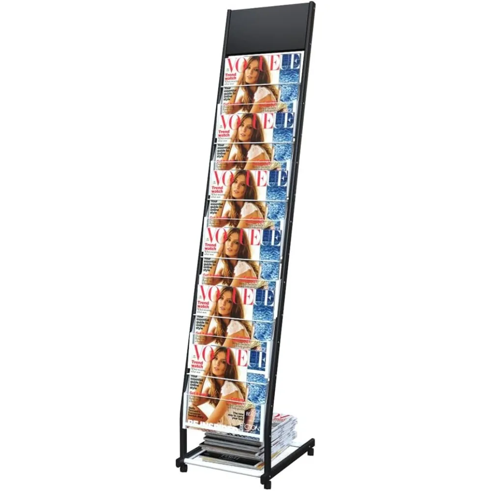 floor standing magazine rack Brochure Display Stand with 4 wheels and 6 layers for reception rooms or offices
floor standing magazine rack Brochure Display Stand with 4 wheels and 6 layers for reception rooms or offices