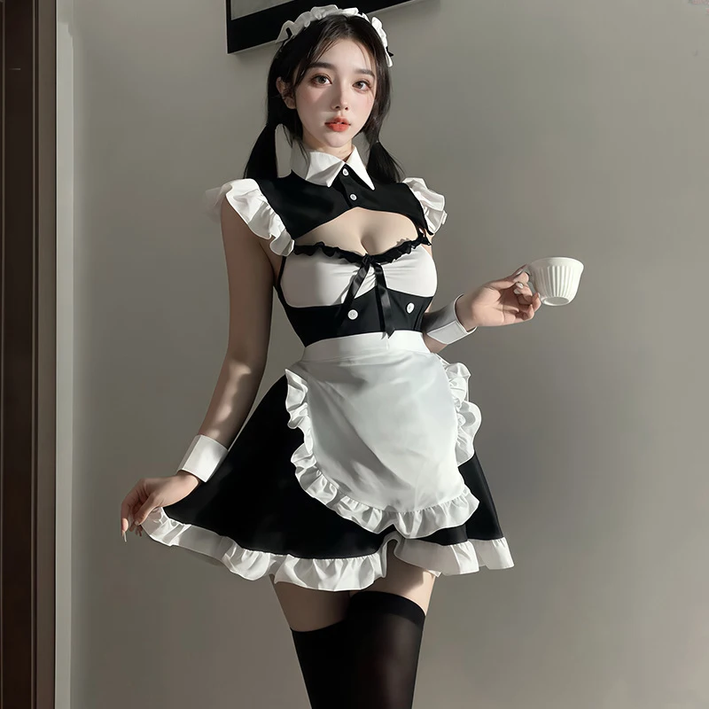 Lolita Amine Maid Cosplay Clothes Black Kawaii French Dress Woman Waitress Party Stage Costumes Japanese Porno Halloween Party
Lolita Amine Maid Cosplay Clothes Black Kawaii French Dress Woman Waitress Party Stage Costumes Japanese Porno Halloween Party