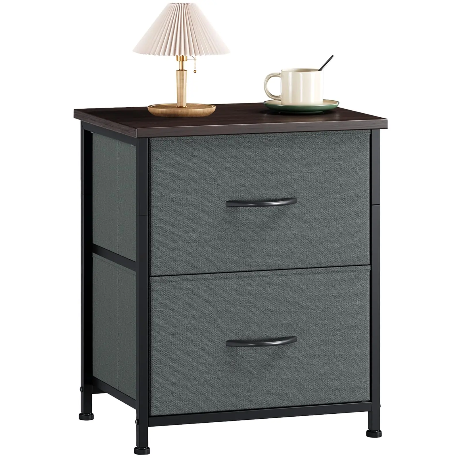 Modern 2-Drawer Fabric Nightstand With Wooden Top And Metal Frame For Bedroom Dorm Living Room
Modern 2-Drawer Fabric Nightstand With Wooden Top And Metal Frame For Bedroom Dorm Living Room