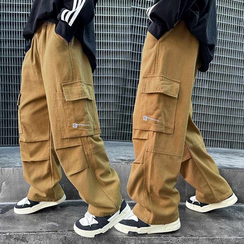 Fashion School Trousers 5 To 14 Y Korean Kids Loose Straight Cargo Pants With Pocket for Boys Casual Cotton Sweatpants Children
Fashion School Trousers 5 To 14 Y Korean Kids Loose Straight Cargo Pants With Pocket for Boys Casual Cotton Sweatpants Children