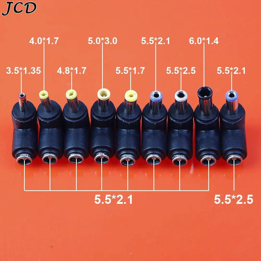 JCD DC Power Plug Connector 5.5 x 2.1MM Female Adapter to 3.0×1.35,4.0×1.7,5.0*3.0 5.5×2.1,5.5×2.5,6.0×1.4mm Male 90 Degree
JCD DC Power Plug Connector 5.5 x 2.1MM Female Adapter to 3.0×1.35,4.0×1.7,5.0*3.0 5.5×2.1,5.5×2.5,6.0×1.4mm Male 90 Degree