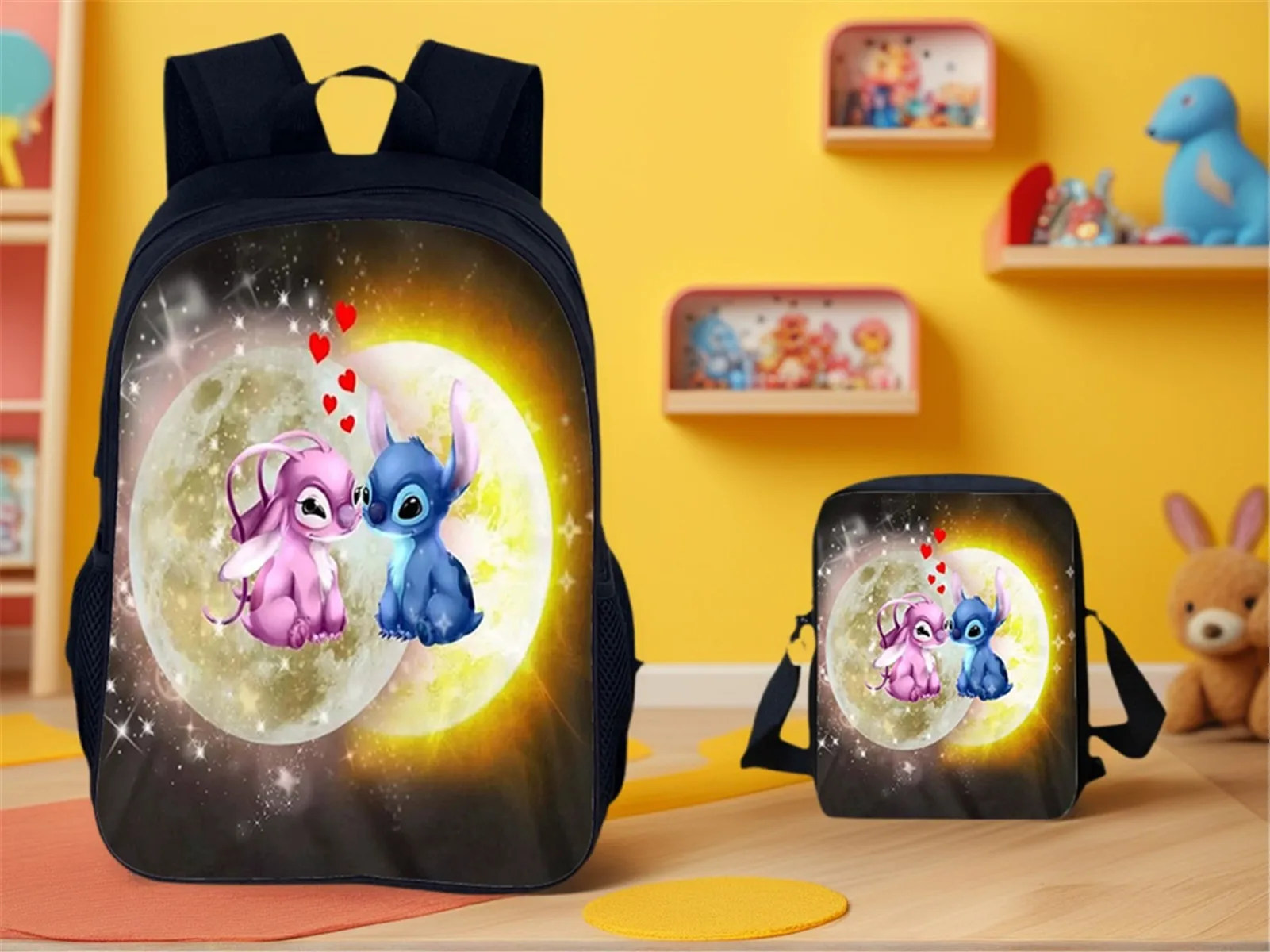 Little Children Kid Multifunction Backpack and Canvas Shoulder Bag 2Pcs Set-Stitch Disney Lightweight Knapsack School Bag
Little Children Kid Multifunction Backpack and Canvas Shoulder Bag 2Pcs Set-Stitch Disney Lightweight Knapsack School Bag