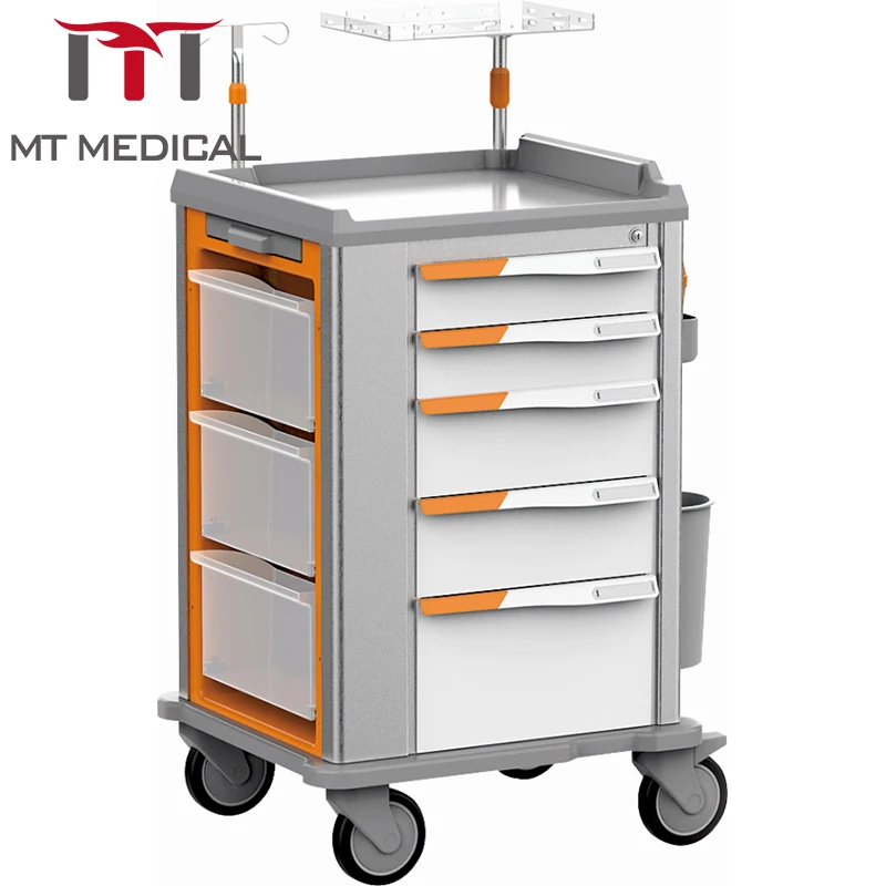 Hot Selling Hospital Use Medical Emergency Care Trolley Strong ABS Material Patient Cart Colorful with Drawers
Hot Selling Hospital Use Medical Emergency Care Trolley Strong ABS Material Patient Cart Colorful with Drawers