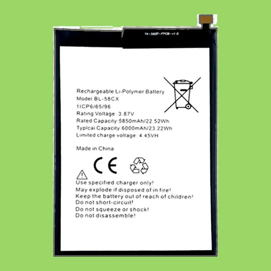 Mobile Phone Battery 6000Mah For Infinix X659 Hot 10I X659B Reliable Power BL-58CX
Mobile Phone Battery 6000Mah For Infinix X659 Hot 10I X659B Reliable Power BL-58CX