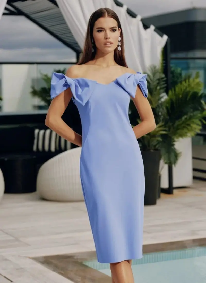 Simple Satin Women Cocktail Dresses Off Shoulder Bows Prom Gowns Sexy Knee Length Formal Party Customized Wedding Guest Skirts
Simple Satin Women Cocktail Dresses Off Shoulder Bows Prom Gowns Sexy Knee Length Formal Party Customized Wedding Guest Skirts