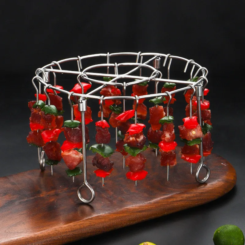 Stainless Steel Vertical Grill Rack Detachable String Grill Vertical Barbecue Skewer Bracket 24 Baking Needle Home Supplies
Stainless Steel Vertical Grill Rack Detachable String Grill Vertical Barbecue Skewer Bracket 24 Baking Needle Home Supplies