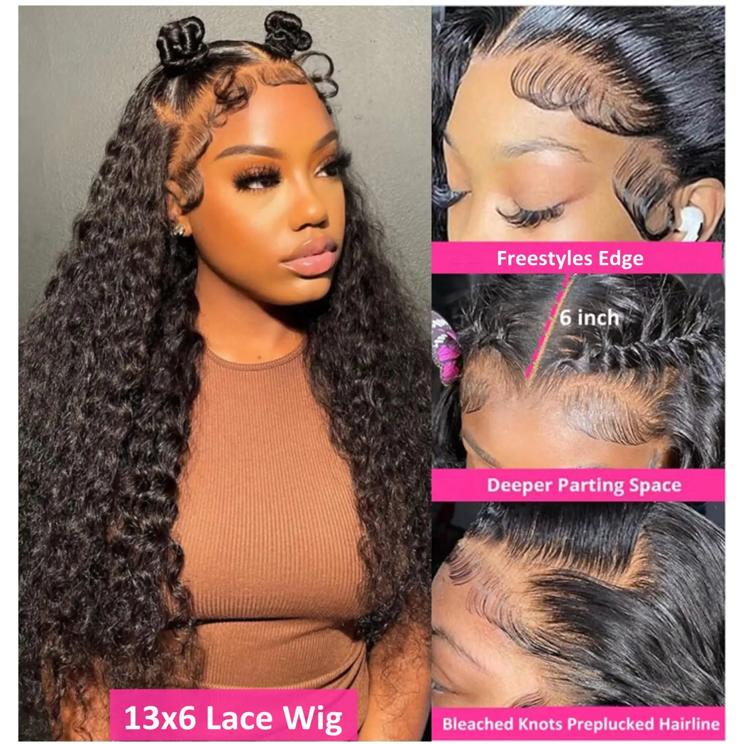 Transparent 13x6 Lace Frontal Wig Curly Human Hair Wig Curly Lace Front Human Hair Wig Brazilian Wigs On Sale
Transparent 13x6 Lace Frontal Wig Curly Human Hair Wig Curly Lace Front Human Hair Wig Brazilian Wigs On Sale