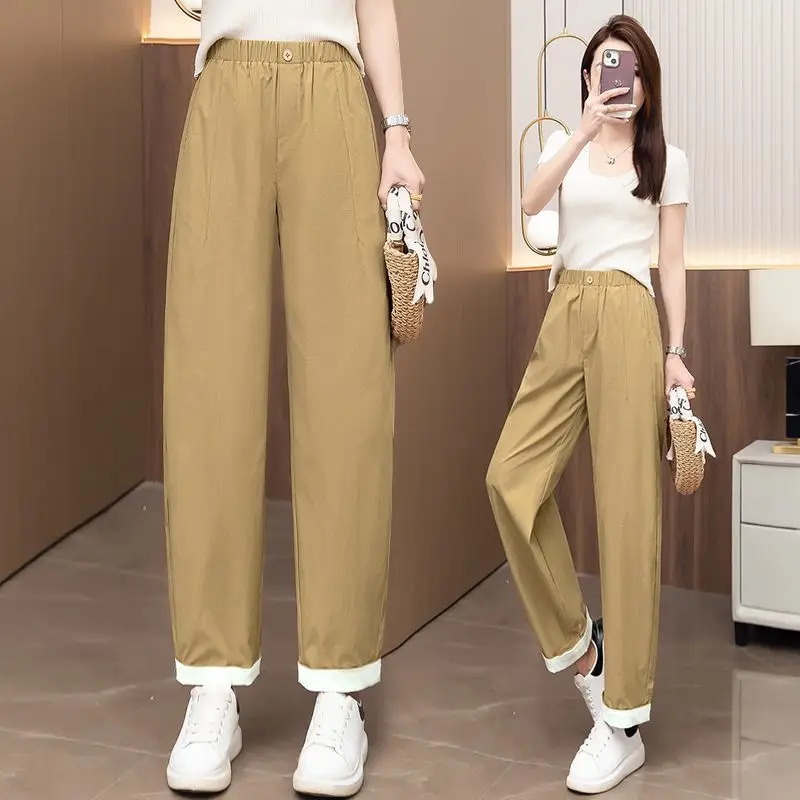 Костюмные брюки для женщин, лето, тонкие, 2025 г., новые повседневные свободные прямые брюки-бананы с серпом
Костюмные брюки для женщин, лето, тонкие, 2025 г., новые повседневные свободные прямые брюки-бананы с серпом