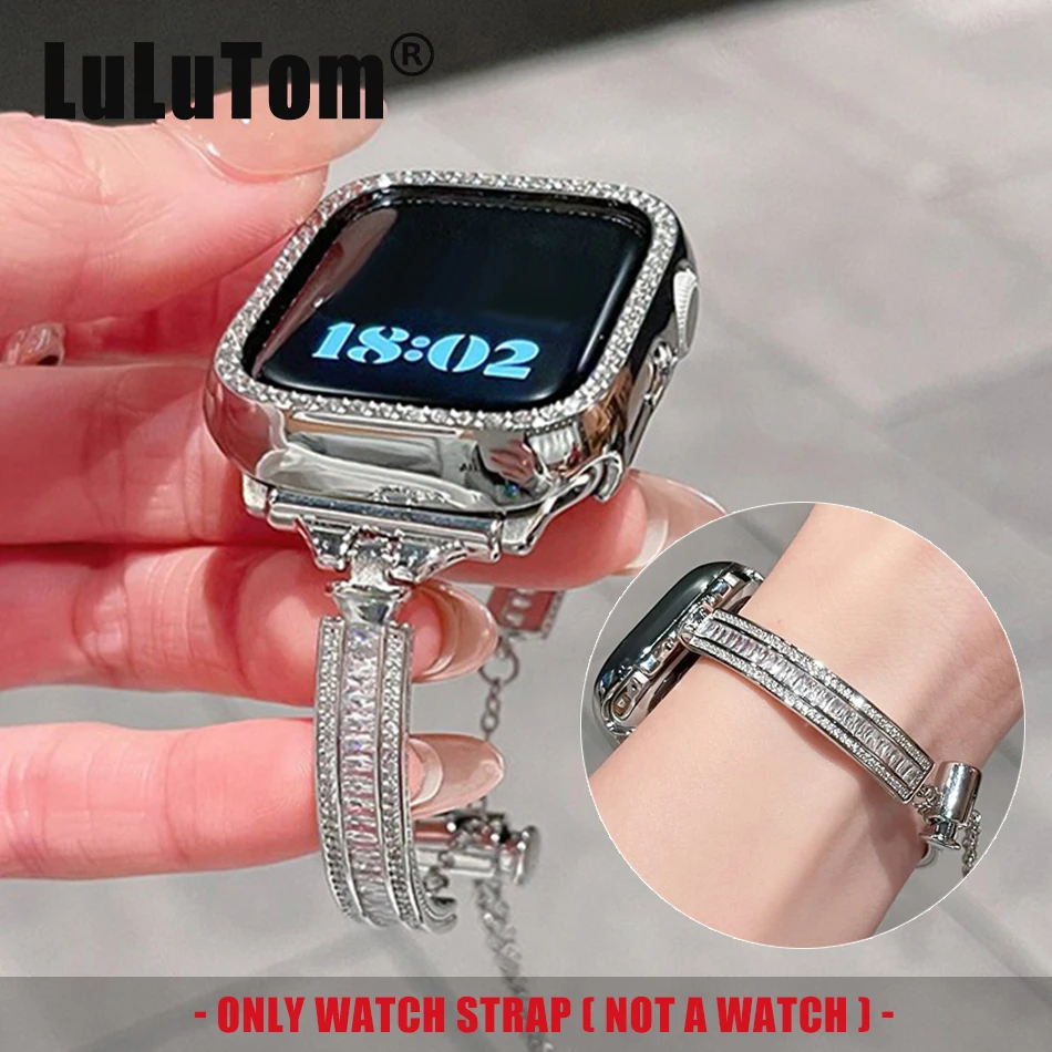 Luxury Diamond Shiny Bangle Strap For Apple iWatch Series 10 9 8 7 6 5 4 SE Ultra Band 38/40/41/42/44/45/46/49mm Metal Bracelet
Luxury Diamond Shiny Bangle Strap For Apple iWatch Series 10 9 8 7 6 5 4 SE Ultra Band 38/40/41/42/44/45/46/49mm Metal Bracelet