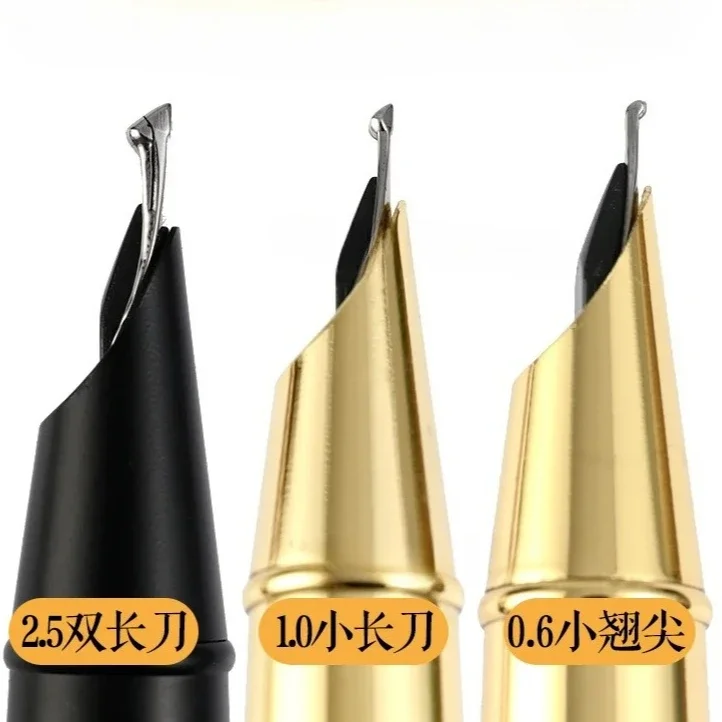 New Metal Extremely Thick Hand-made Grinding Polished Fountain Pen 2.5MM Hooded Nib Double-layer Long Knife Business Writing Pen
New Metal Extremely Thick Hand-made Grinding Polished Fountain Pen 2.5MM Hooded Nib Double-layer Long Knife Business Writing Pen