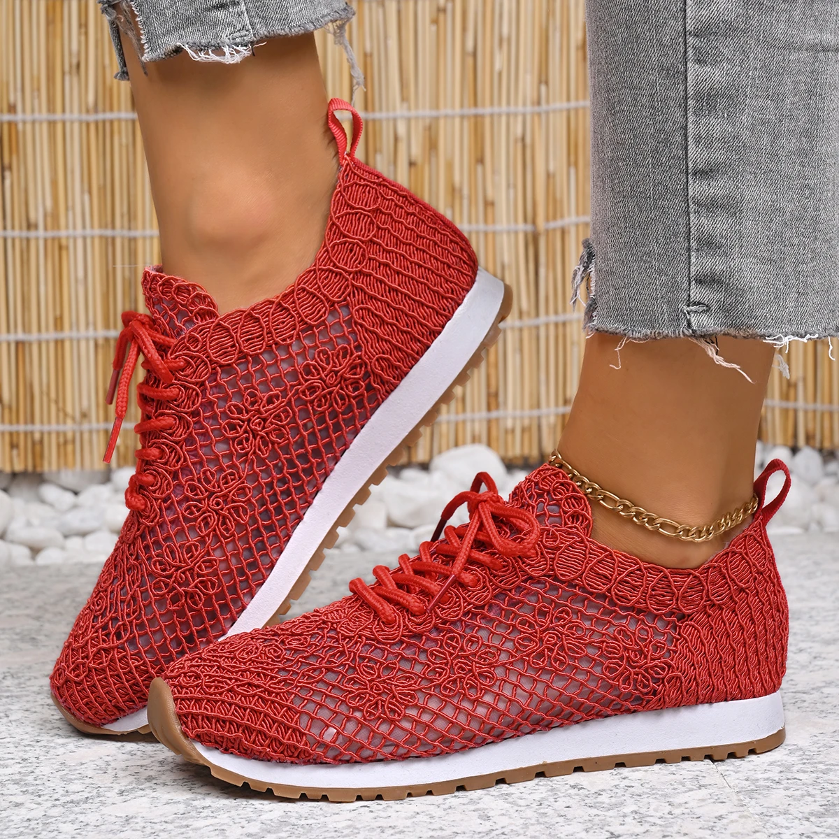 New Women Sneakers Comfortable Outdoor Lightweight Shoes Women Anti-slip Fashion Lace Up Flat Sneakers Women Zapatos De Mujer
New Women Sneakers Comfortable Outdoor Lightweight Shoes Women Anti-slip Fashion Lace Up Flat Sneakers Women Zapatos De Mujer