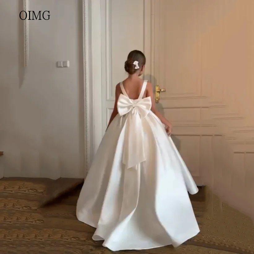 OIMG Simple Ivory A Line Flower Girl Dresses O Neck Wedding Party Dress With Big Bow Long Princess Birthday Dress Customized
OIMG Simple Ivory A Line Flower Girl Dresses O Neck Wedding Party Dress With Big Bow Long Princess Birthday Dress Customized