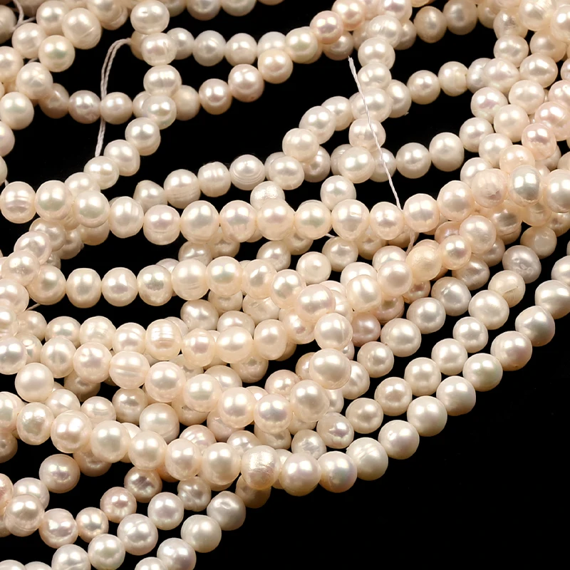 100% Natural Freshwater Pearl White 6-7mm Round Shape Beads For Jewelry Making DIY
100% Natural Freshwater Pearl White 6-7mm Round Shape Beads For Jewelry Making DIY
