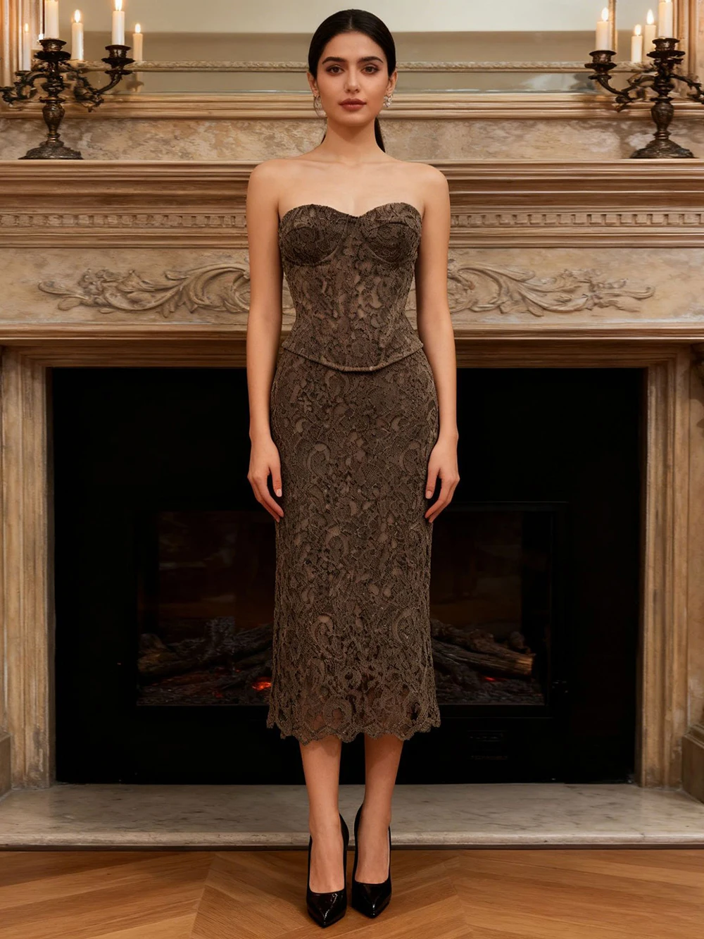 Комплект в стиле «Сексуальная светская львица» 2026: Новый топ без бретелек с утягивающей талией + вышитая юбка, комплект из двух предметов
Комплект в стиле «Сексуальная светская львица» 2026: Новый топ без бретелек с утягивающей талией + вышитая юбка, комплект из двух предметов