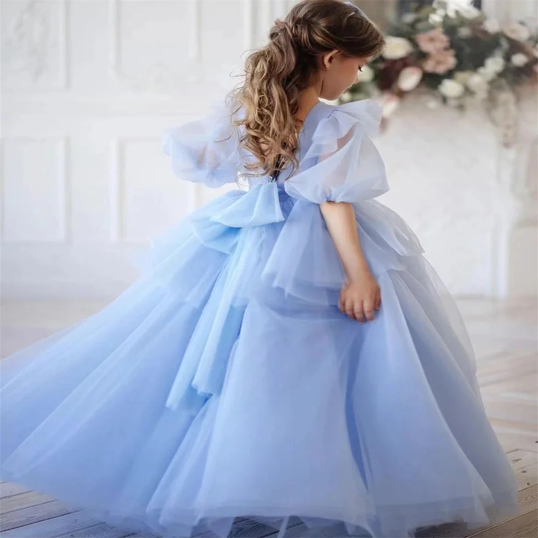 Customized New Puff Sleeve A Line Crystals Formal Flower Girl Dress Floor Length Sweep Train Formal First Communion Dress
Customized New Puff Sleeve A Line Crystals Formal Flower Girl Dress Floor Length Sweep Train Formal First Communion Dress