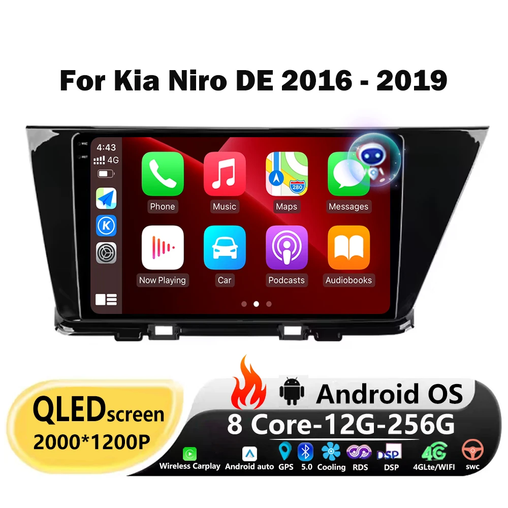 9'' Android 16 Auto Carplay For Kia Niro DE 2016 - 2019 Car Radio Multimedia Player GPS Navigation Bluetooth DSP Head Unit WIFI
9'' Android 16 Auto Carplay For Kia Niro DE 2016 - 2019 Car Radio Multimedia Player GPS Navigation Bluetooth DSP Head Unit WIFI