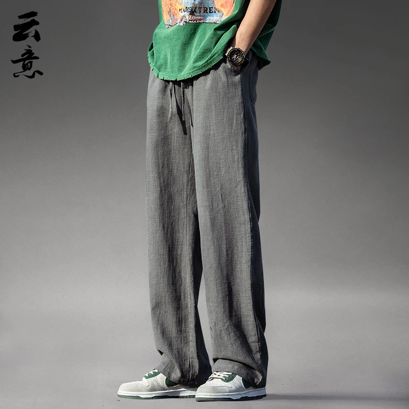 Loose Cotton Linen Men's Casual Pants Straight Leg Long Trousers Faionable Wide Leg Pants Autumn Winter Faion Ci Sle
Loose Cotton Linen Men's Casual Pants Straight Leg Long Trousers Faionable Wide Leg Pants Autumn Winter Faion Ci Sle