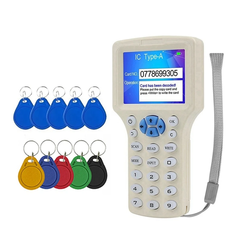 RFID NFC Smart Card Reader +5XUID/CUID Keychain RFID Duplicator 125K 13.56Mhz IC/ID Key Writer RFID Replicator Programmer
RFID NFC Smart Card Reader +5XUID/CUID Keychain RFID Duplicator 125K 13.56Mhz IC/ID Key Writer RFID Replicator Programmer