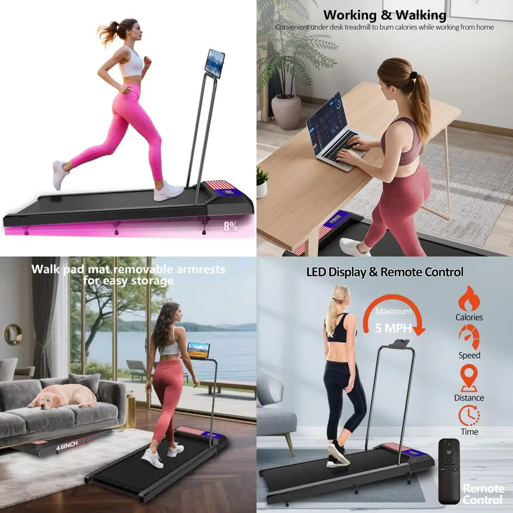 Compact 3-in-1 Home Treadmill with 2.5HP Motor, Incline Pad, Handle Bar, and Remote Control for Quiet Exercise
Compact 3-in-1 Home Treadmill with 2.5HP Motor, Incline Pad, Handle Bar, and Remote Control for Quiet Exercise