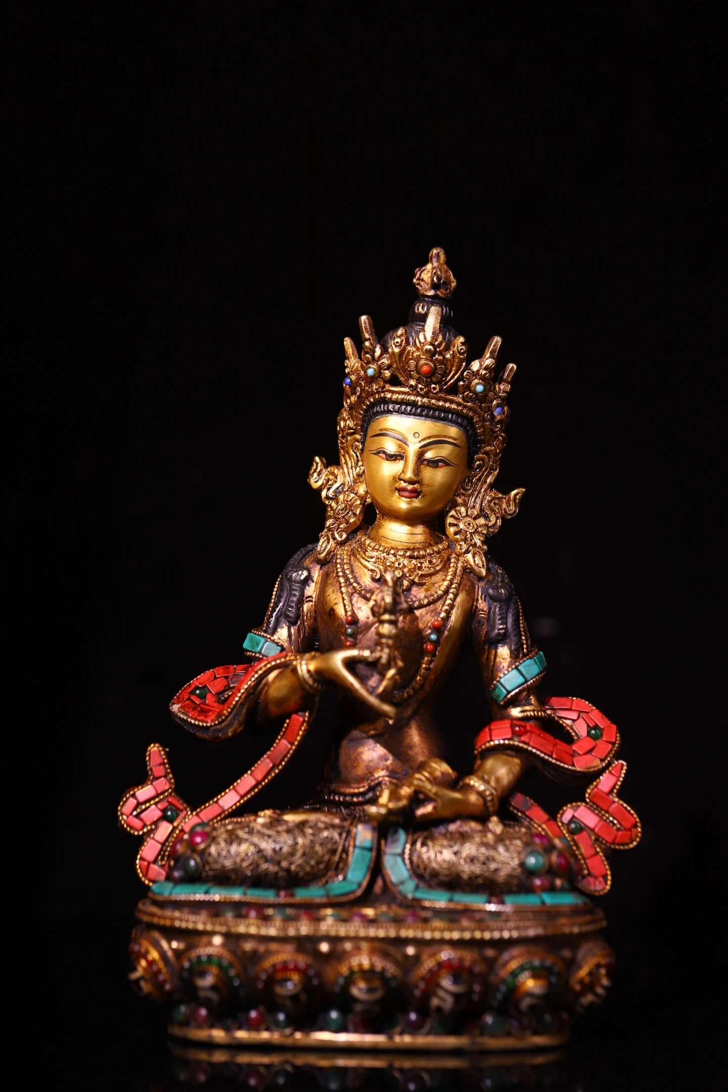 Old Bronze Mosaic Gem gZi Beads Turquoise Tibetan Silver Filigree Vajrasattva Sitting Buddha Lotus Terrace Worship Hall
Old Bronze Mosaic Gem gZi Beads Turquoise Tibetan Silver Filigree Vajrasattva Sitting Buddha Lotus Terrace Worship Hall