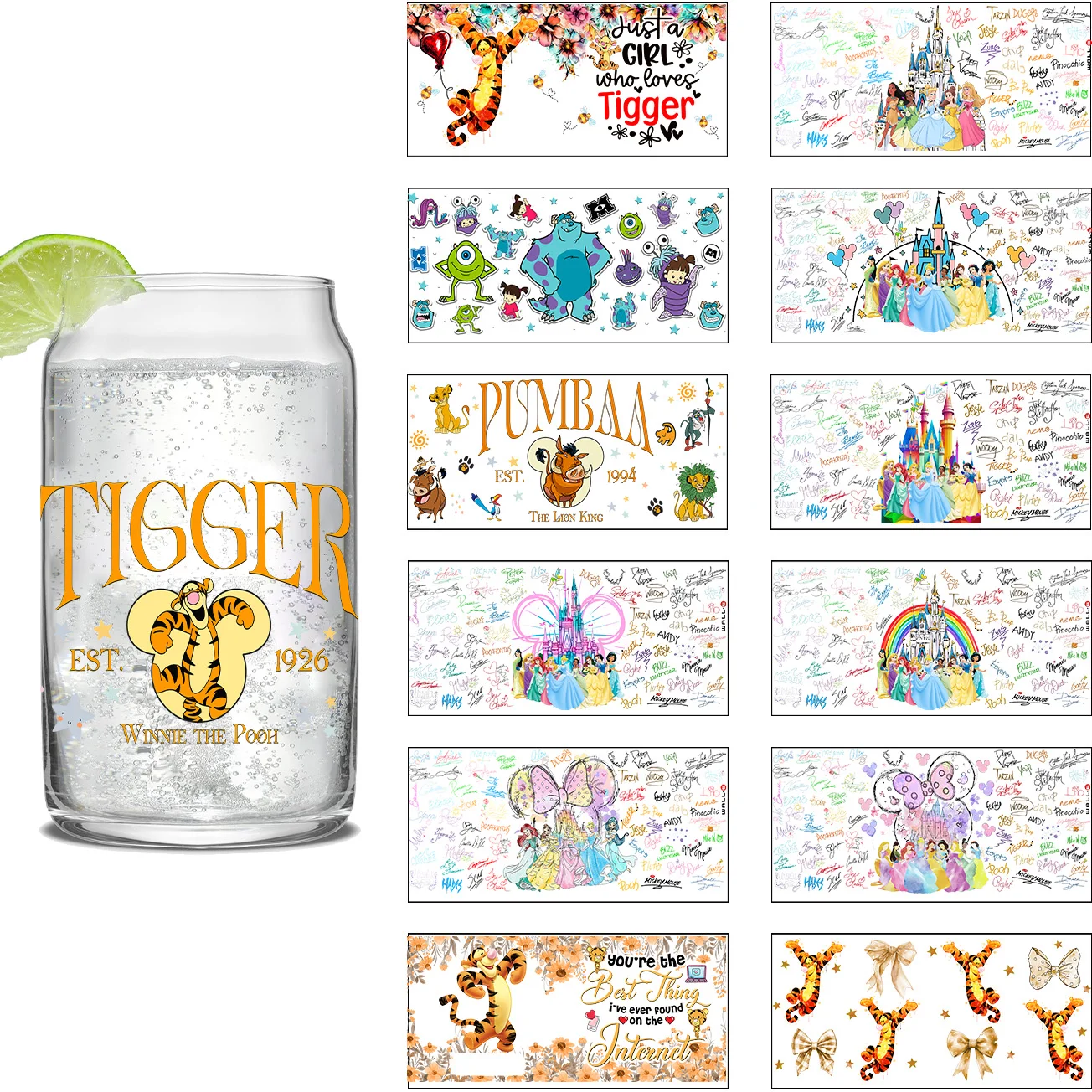 Princess and Castle Series easy peel waterproof DIY Decals 3D transfers uvdtf stickers 16oz uv dtf cup wraps for Libbey Glasses
Princess and Castle Series easy peel waterproof DIY Decals 3D transfers uvdtf stickers 16oz uv dtf cup wraps for Libbey Glasses