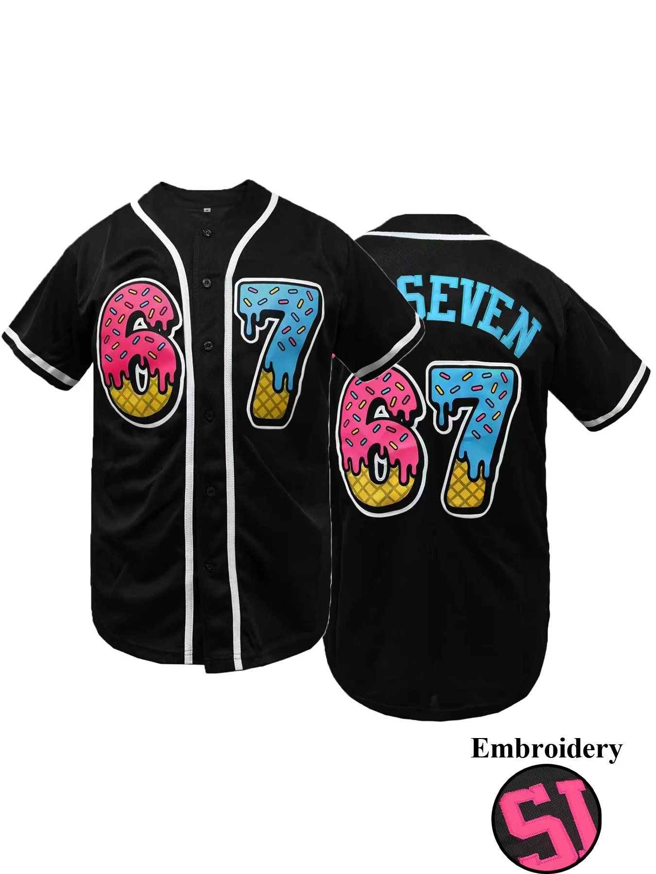 Men Women Six Seven Embroidered Casual Shirt,Breathable Baseball Jersey,Breathable Sportswear for Casual,Parties,Games,Training
Men Women Six Seven Embroidered Casual Shirt,Breathable Baseball Jersey,Breathable Sportswear for Casual,Parties,Games,Training