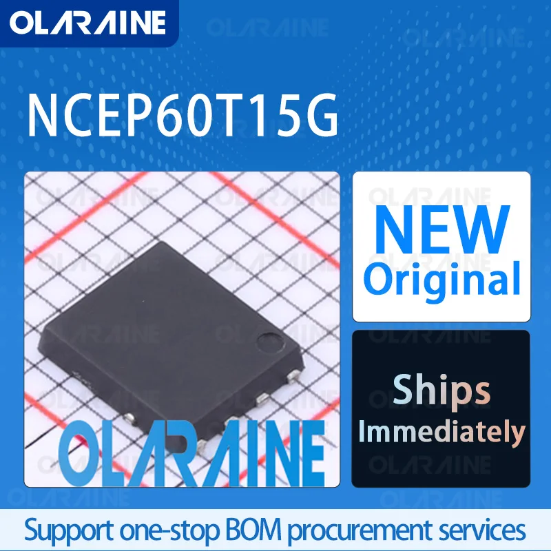 5/10/100Pcs NCEP60T15G PDFN-8 Original Transistor MOSFETs 1 N-channel Vdss) 60V (Id) 150A
5/10/100Pcs NCEP60T15G PDFN-8 Original Transistor MOSFETs 1 N-channel Vdss) 60V (Id) 150A