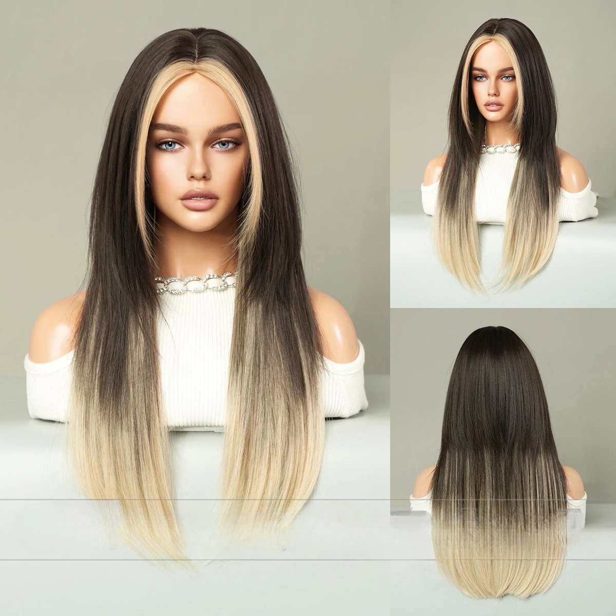 Парик Полный головной убор Многослойный парик Черные блики Светлый парик Длинные волосы
Парик Полный головной убор Многослойный парик Черные блики Светлый парик Длинные волосы