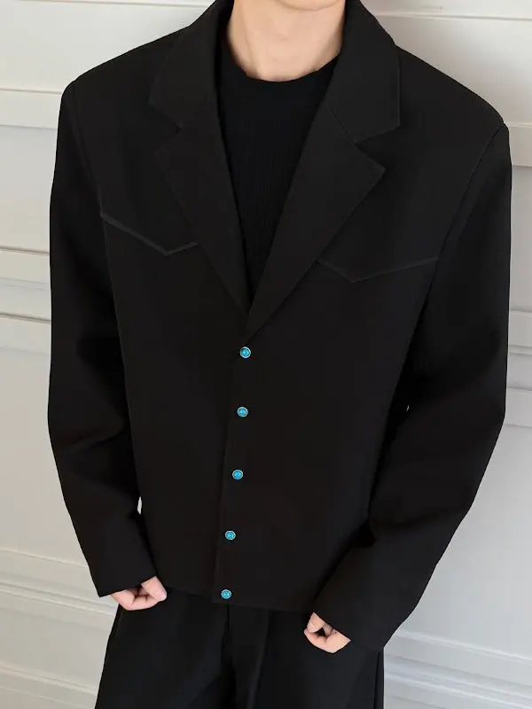 Мужской костюмный пиджак TANGZ Studio: черный с бирюзовым, повседневный, премиум-класса, осенне-зимняя модная верхняя одежда
Мужской костюмный пиджак TANGZ Studio: черный с бирюзовым, повседневный, премиум-класса, осенне-зимняя модная верхняя одежда