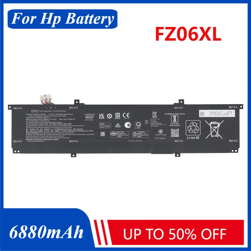 Аккумулятор FZ06XL емкостью 6880 мАч для Hp16-H 16t-f FZ06XL TPN-DB0I M48025-005 Аккумуляторы для ноутбуков
Аккумулятор FZ06XL емкостью 6880 мАч для Hp16-H 16t-f FZ06XL TPN-DB0I M48025-005 Аккумуляторы для ноутбуков