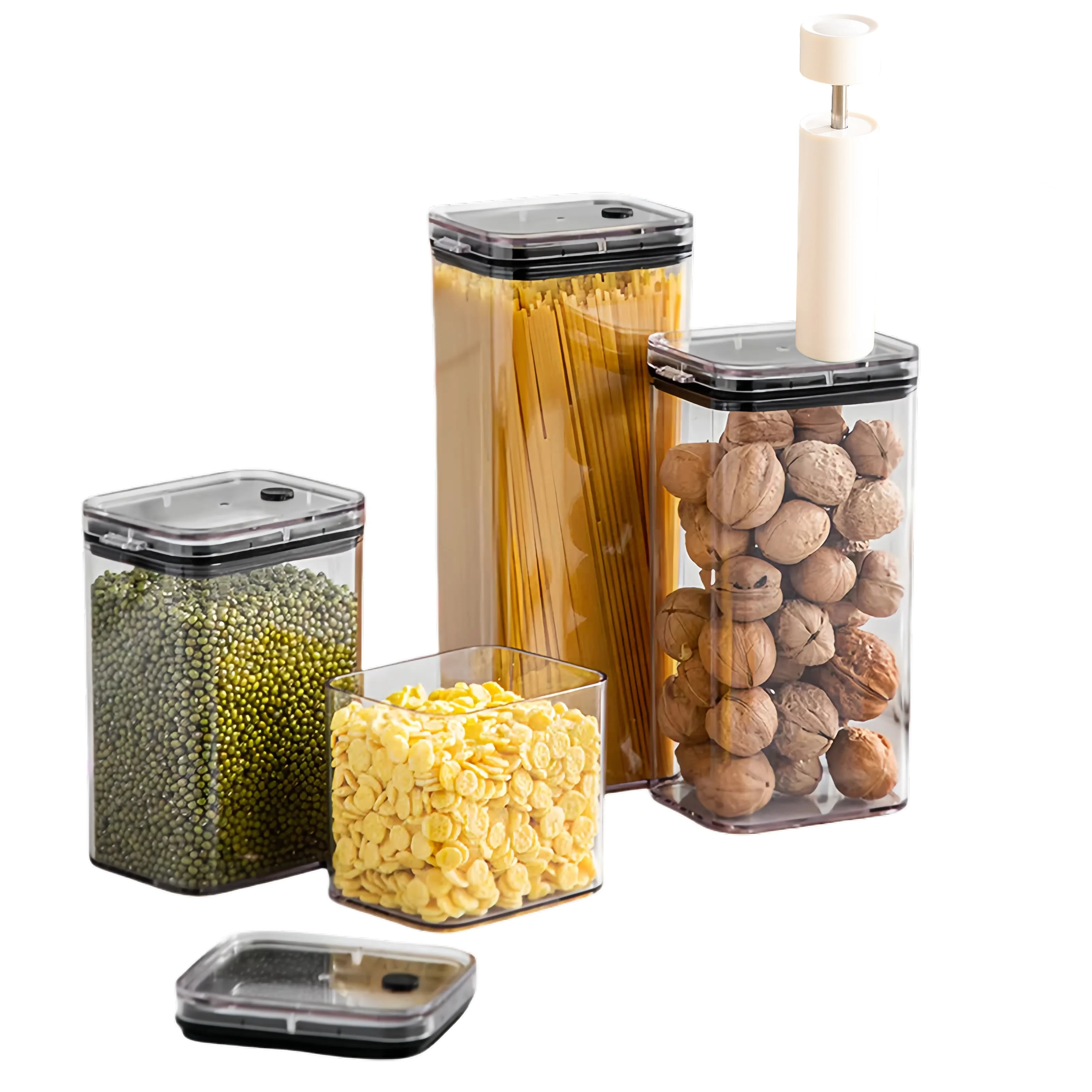 Vacuum Sealed Food Storage Containers with Press Pump, Thickened Transparent Airtight Containers Multi-Size Kitchen Organizers
Vacuum Sealed Food Storage Containers with Press Pump, Thickened Transparent Airtight Containers Multi-Size Kitchen Organizers