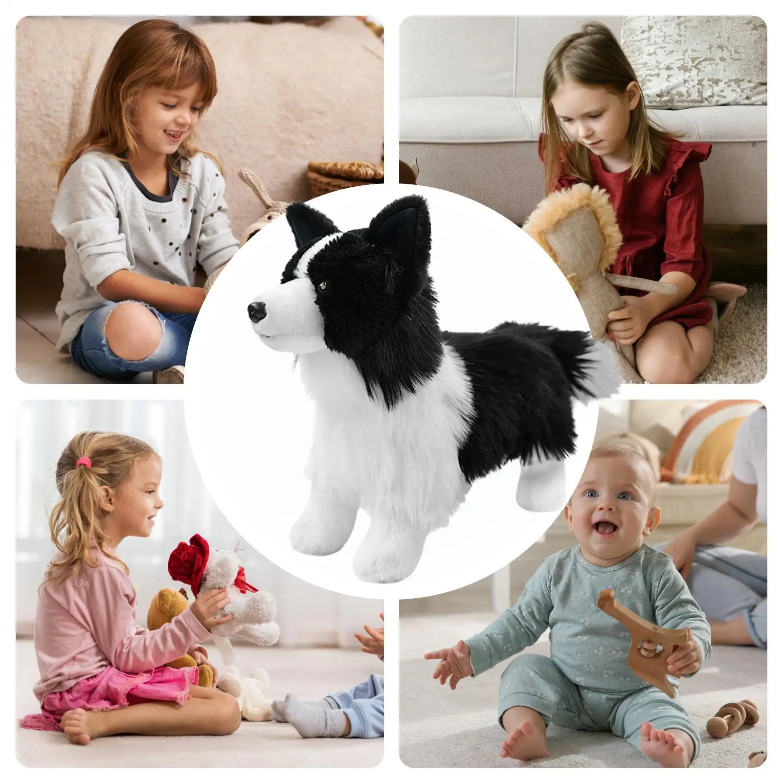 Kawaii Cartoon Simulation Anime Cute BorderCollie Stuffed Animal Plush Toy Doll Children's animal Handmade Doll Festival Gift
Kawaii Cartoon Simulation Anime Cute BorderCollie Stuffed Animal Plush Toy Doll Children's animal Handmade Doll Festival Gift