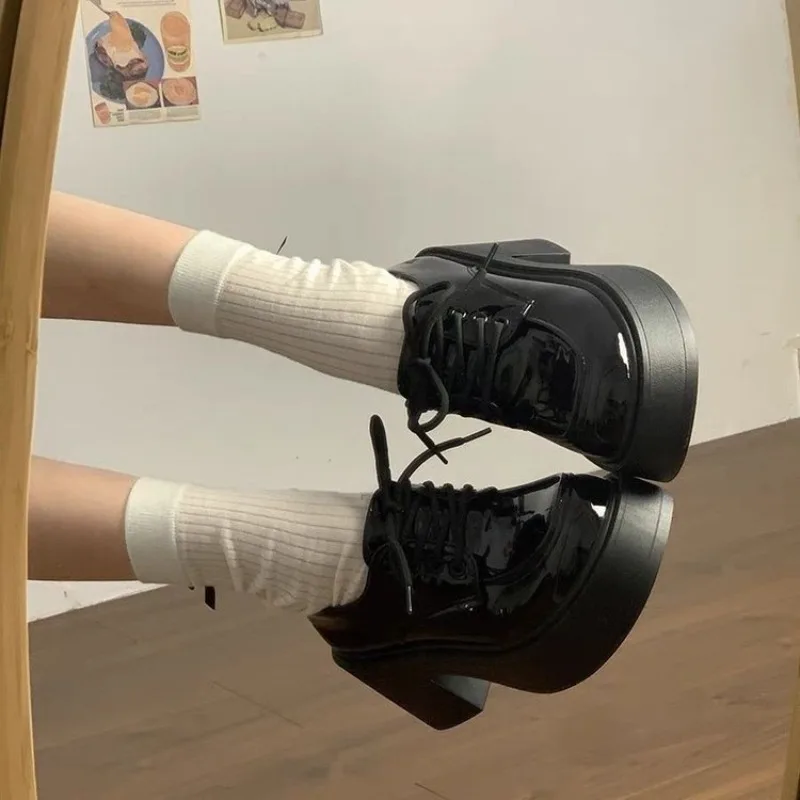 Fashionable Lace Up Height Increasing Thick Single Shoes for 2026spring and Summer New Thick Soled Small Leather Shoes for Women
Fashionable Lace Up Height Increasing Thick Single Shoes for 2026spring and Summer New Thick Soled Small Leather Shoes for Women