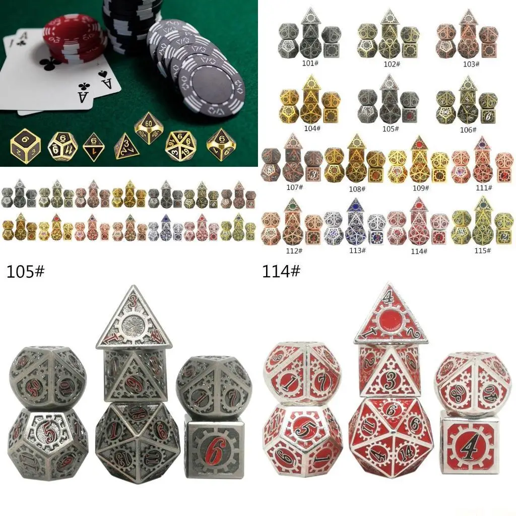U2JB 7 Pieces Polyhedral Zinc Alloy Lucky Gear Pattern Tabletop Game
U2JB 7 Pieces Polyhedral Zinc Alloy Lucky Gear Pattern Tabletop Game