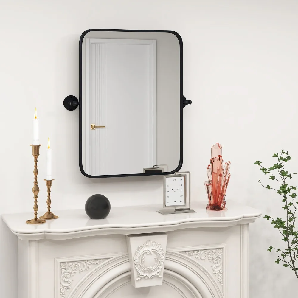 30x22 Inch Cast Iron Framed Pivot Rectangle Wall-Mounted Mirror, Tilting Rectangular Decorative Mirror with Wall Brackets
30x22 Inch Cast Iron Framed Pivot Rectangle Wall-Mounted Mirror, Tilting Rectangular Decorative Mirror with Wall Brackets