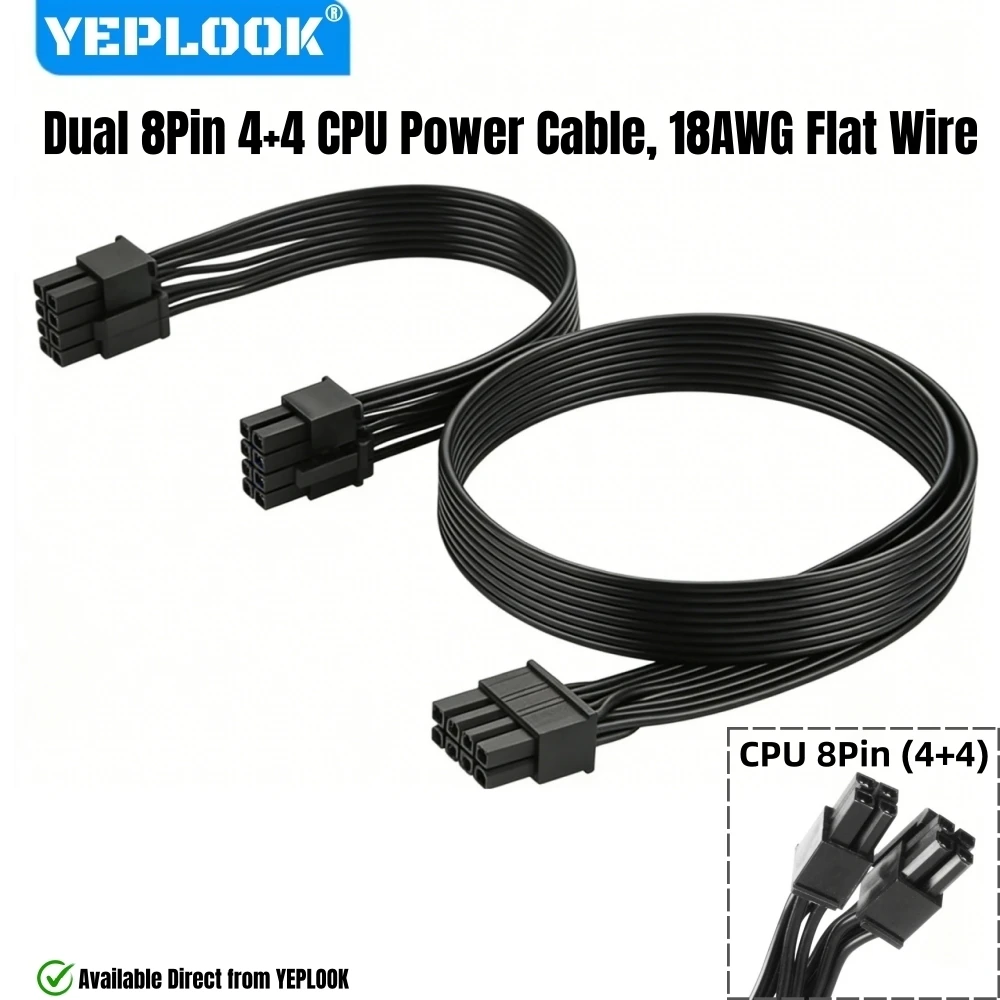 8Pin to 2x 8Pin 4+4Pin Dual CPU Power Supply Cable for Corsair SF750, SF600, SF450, for Corsair SF Series Type 4 Modular Powers
8Pin to 2x 8Pin 4+4Pin Dual CPU Power Supply Cable for Corsair SF750, SF600, SF450, for Corsair SF Series Type 4 Modular Powers