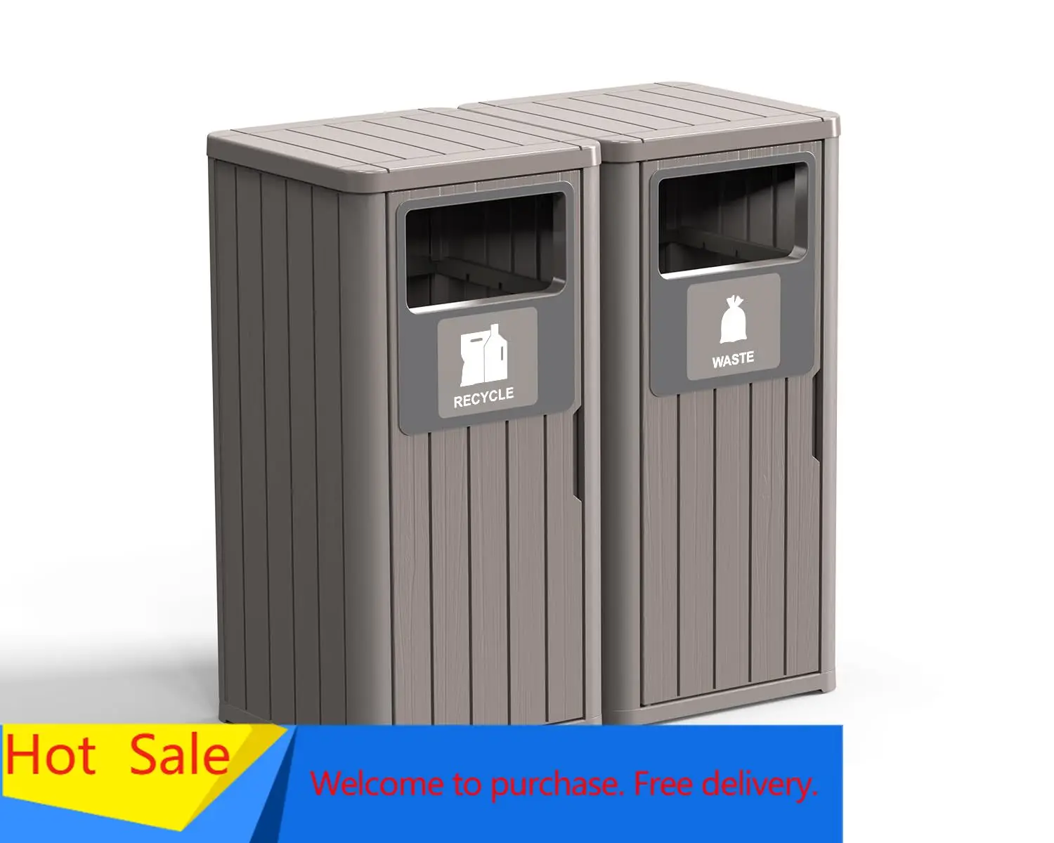 40 Gallon Outdoor Trash Can,Weatherproof Resin Garbage Indoor Durable Easy to Clean,Assemble Commercial Trash Can Outdoor, Weath
40 Gallon Outdoor Trash Can,Weatherproof Resin Garbage Indoor Durable Easy to Clean,Assemble Commercial Trash Can Outdoor, Weath