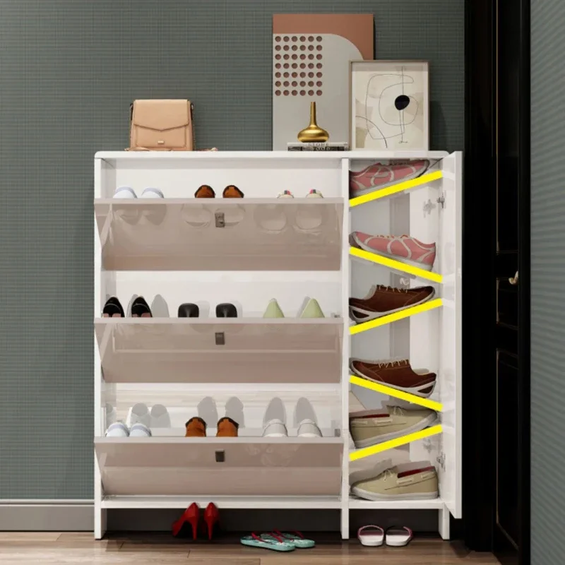 Simple Home Entrance Door Large-capacity Shoe Cabinet Ultra-thin Tipping Shoe Cabinet 14cm Minimalist Balcony Locker
Simple Home Entrance Door Large-capacity Shoe Cabinet Ultra-thin Tipping Shoe Cabinet 14cm Minimalist Balcony Locker