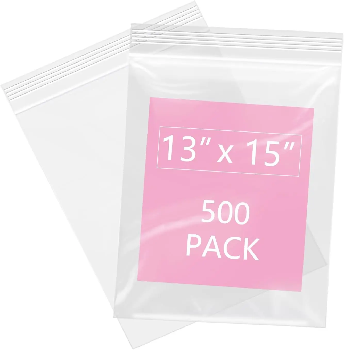 500 Pcs 13"x15" 2 Gal Clear Resealable Zip Bags 2 Mil for Clothing Storage
500 Pcs 13"x15" 2 Gal Clear Resealable Zip Bags 2 Mil for Clothing Storage